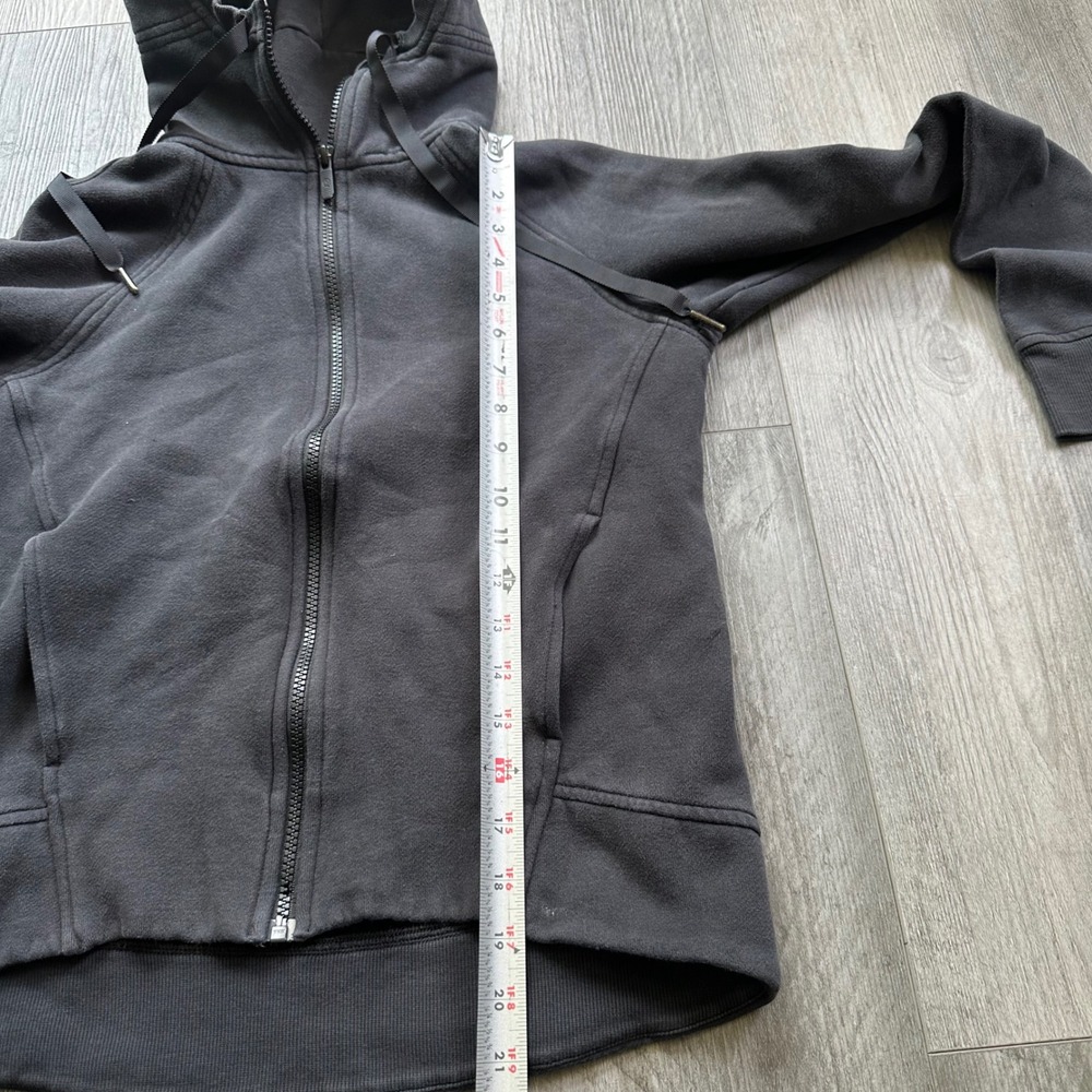 Lululemon Black Cowl neck full Zip-Up Hoodie Size 4 womens - Picture 7 of 8